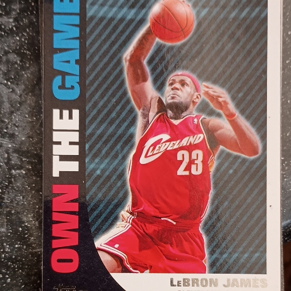 Topps LeBron James Basketball Card - Red and Blue